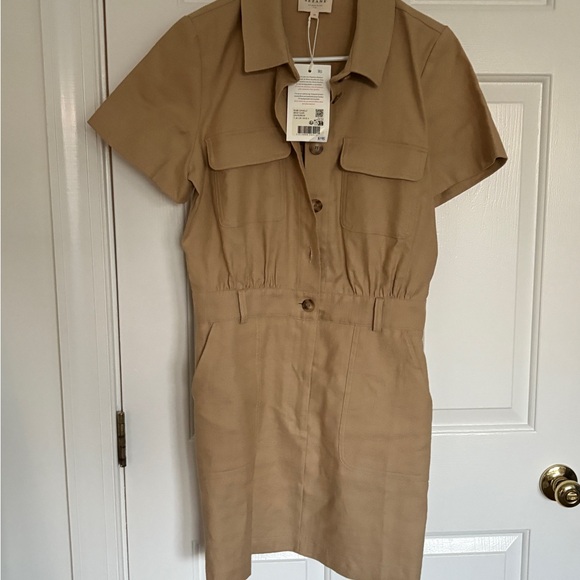 Sézane NWT Oanelle Dress, Light Beige, FR38/US6 - Picture 2 of 6